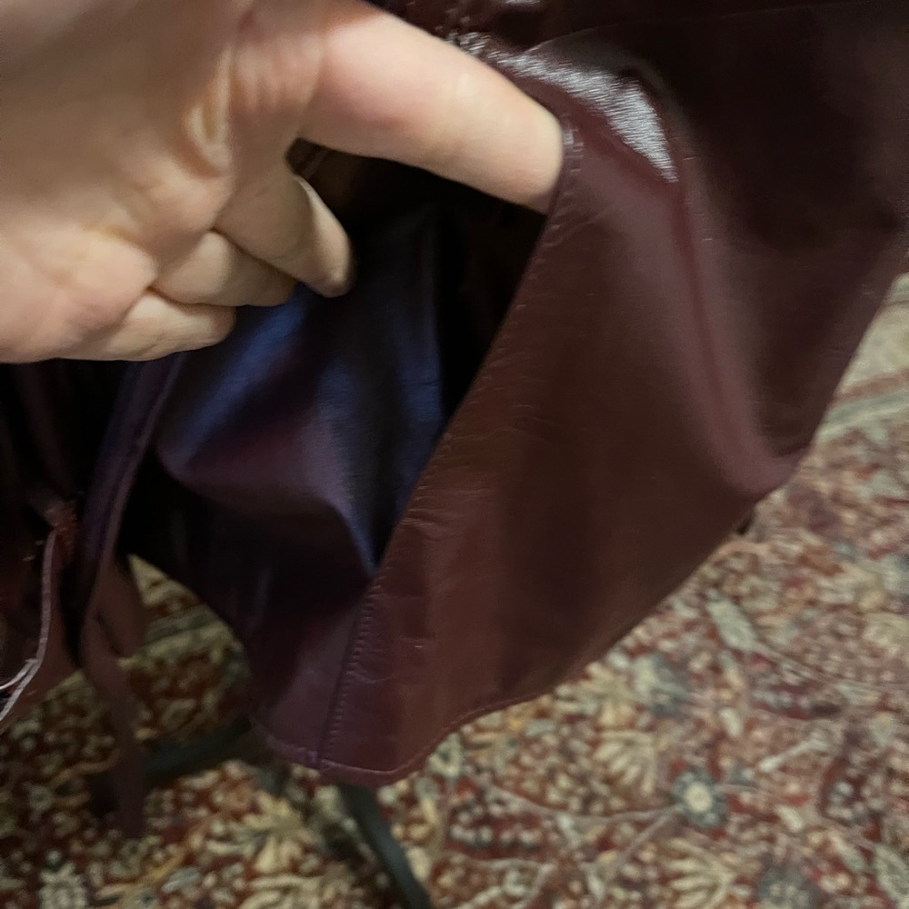 Vintage Etienne Aigner Burgundy Leather Jacket - Picture 9 of 16